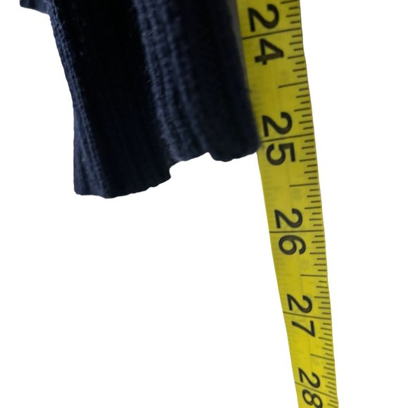 CAbi Deep Blue Cable Knit Double Zip Pullover Sweater Medium - Picture 7 of 8